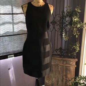 Black with satin striped dress